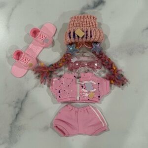 Labubu 6 piece tracksuit outfit snowboard